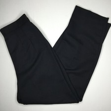 Women's Pants Black Zipper Work Office Dress Elastic Waist Size 12