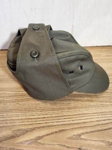 VTG 1989 Tonak Nasavrky Military Flap Hat Cap Vol 53 Czech Army Green Drab Olive - Picture 2 of 6