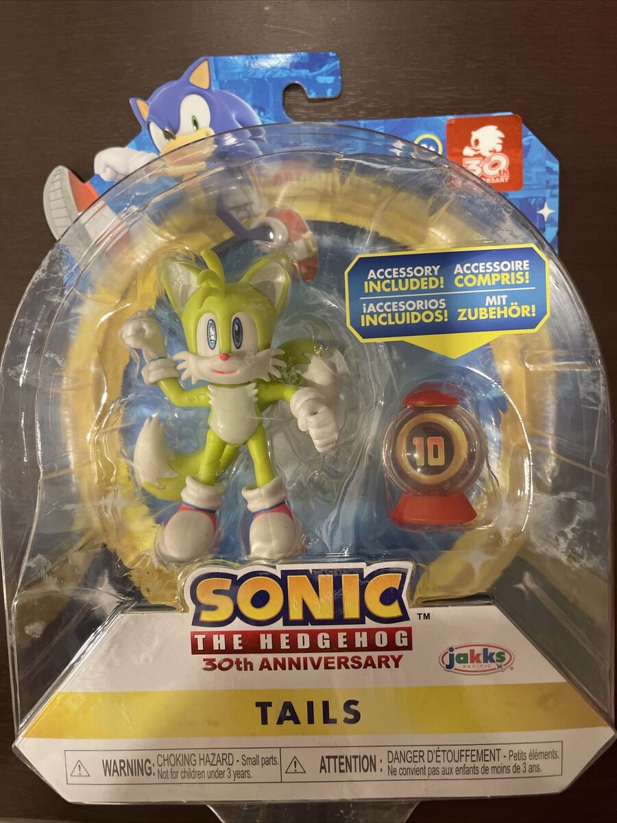 Sonic The Hedgehog NEON TAILS Super Ring 30th Anniversary Jakks 4