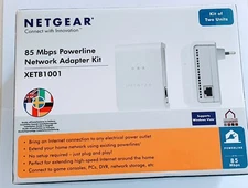 2 Units Netgear 85Mbps Powerline Network Adapter Kit XETB1001 Original Open Box