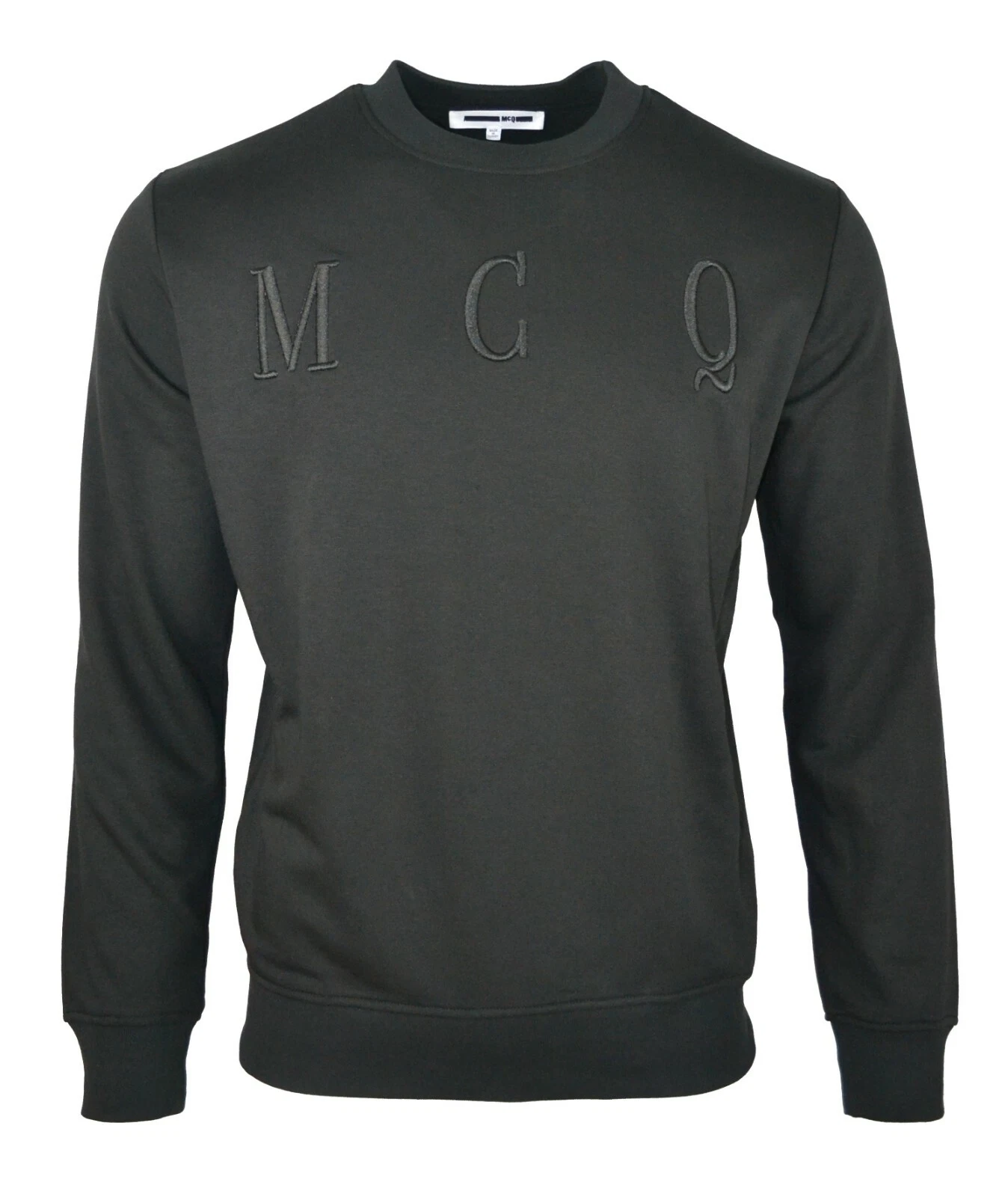 Alexander McQueen McQ Black Sweatshirt Jumper Embroidered Logo Men