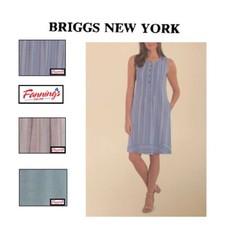 Women's Briggs Striped Linen Blend Dress With Buttons H51