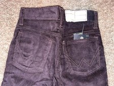 VTG 80S NEW KIDS BOYS YOUTH 11 SLIM WRANGLER BROWN STRAIGHT CORDUROY JEANS PANTS