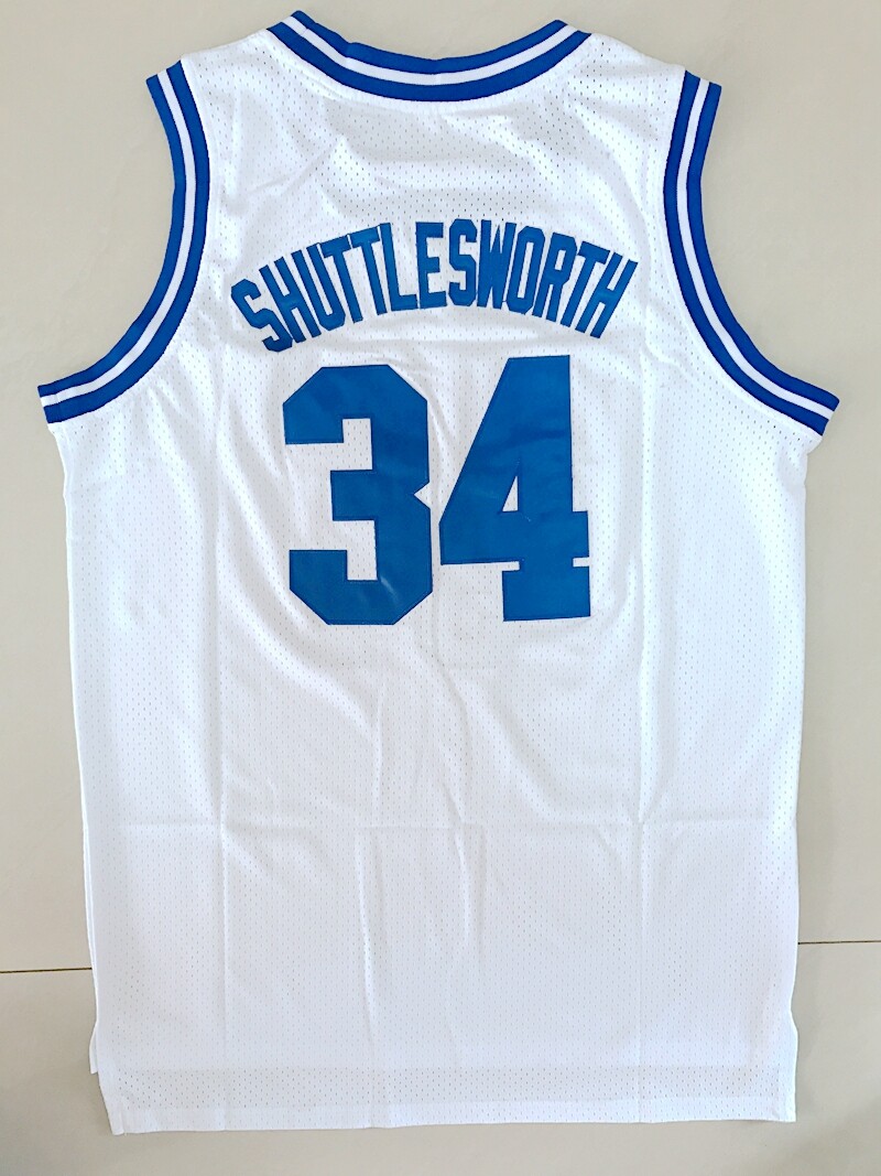 He Got Game Jesus Shuttlesworth #34 Basketball Jersey White/Blue