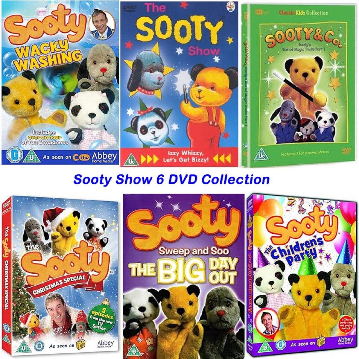 Sooty Show 6 DVD Collection Volume 1 Kids Children's Full of Fun