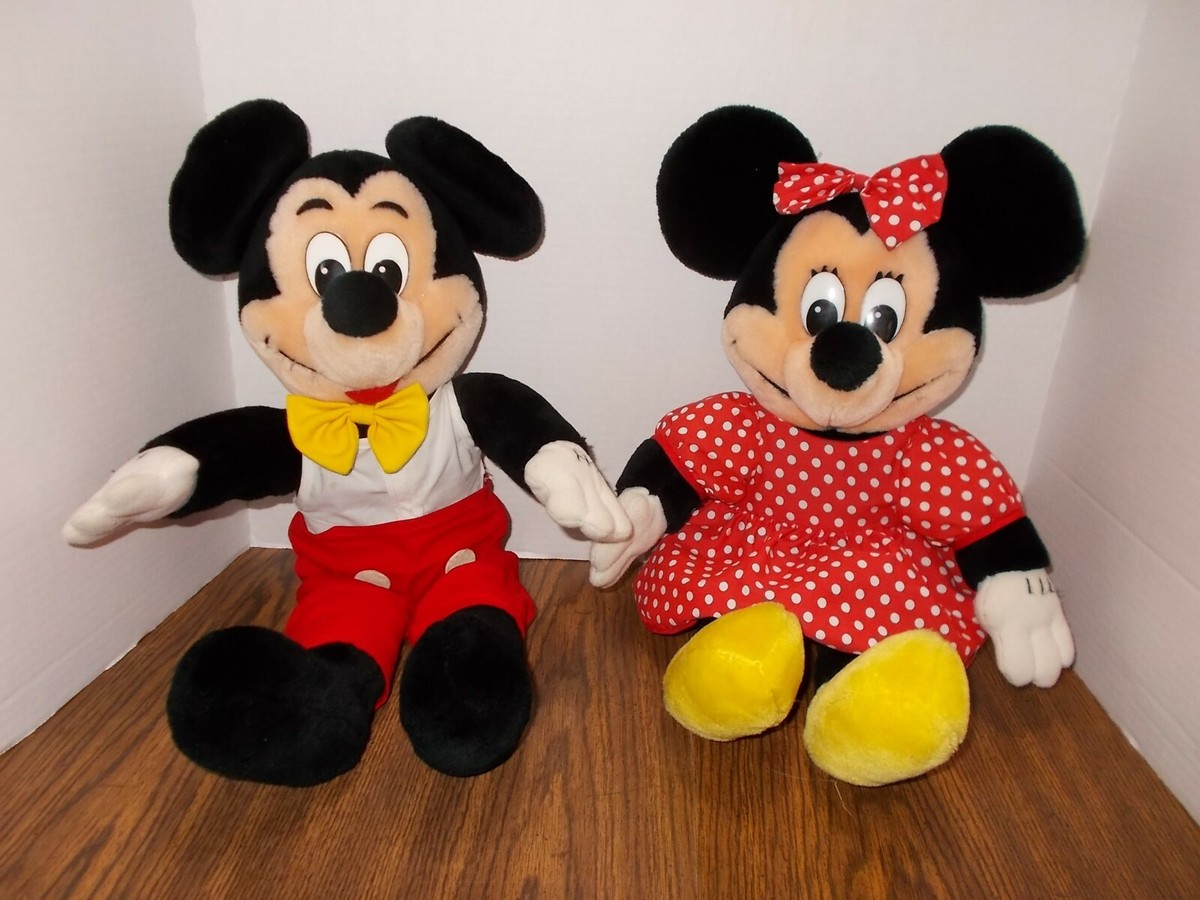 Vintage Mickey And Minnie Mouse Disneyland Walt Disney World Plush