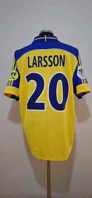 Sweden National Team-Henrik Larsson 2000/02 Home Jersey-Size:XL | eBay