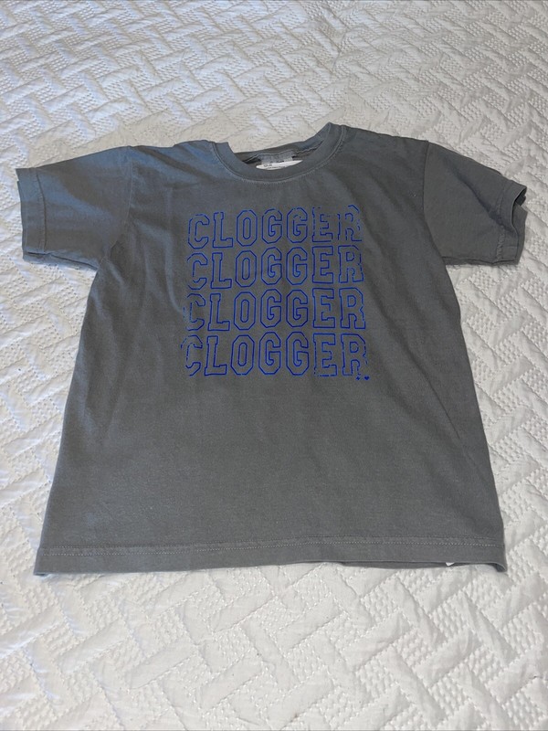 New Clogging Clogger Clog Dance Tee Comfort Colors Medium Kids Girls