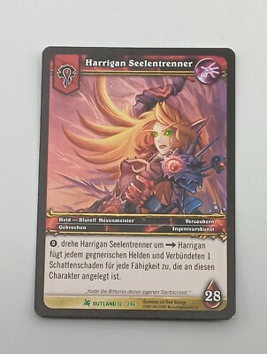 World of Warcraft TCG Einzelkarte Harrigan Seelentrenner bespielt