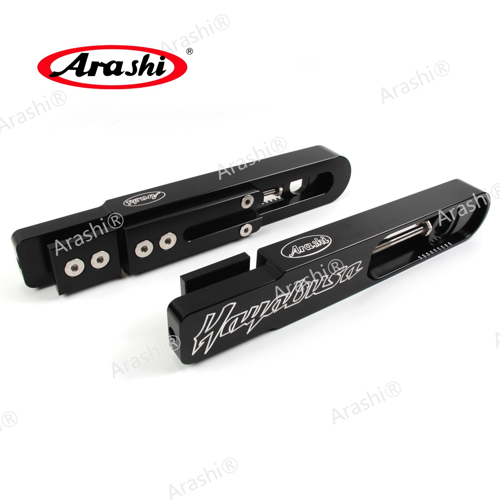 Kit d'extension de bras oscillant pour Suzuki Hayabusa 1300 de 1999 à 2007 en aluminium noir