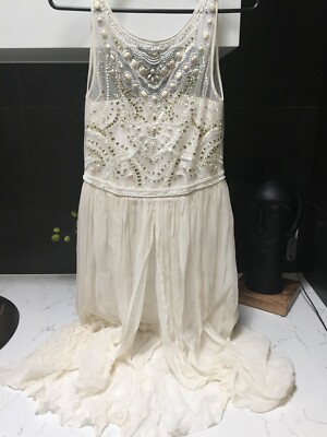 forever new beaded dress Leonie Asym Beaded Dress Navy main image 0