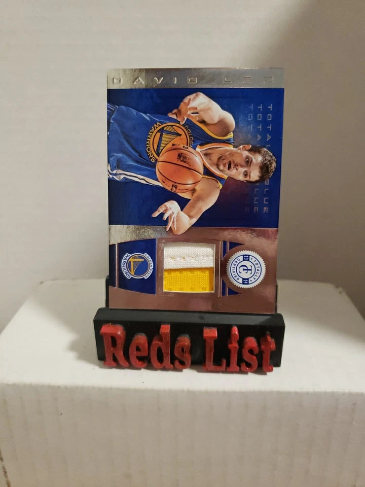 2013-14 Totally Certified Totally Blue Prime Patch 8/10 David Lee #15 Warriors  - Image 4 of 4