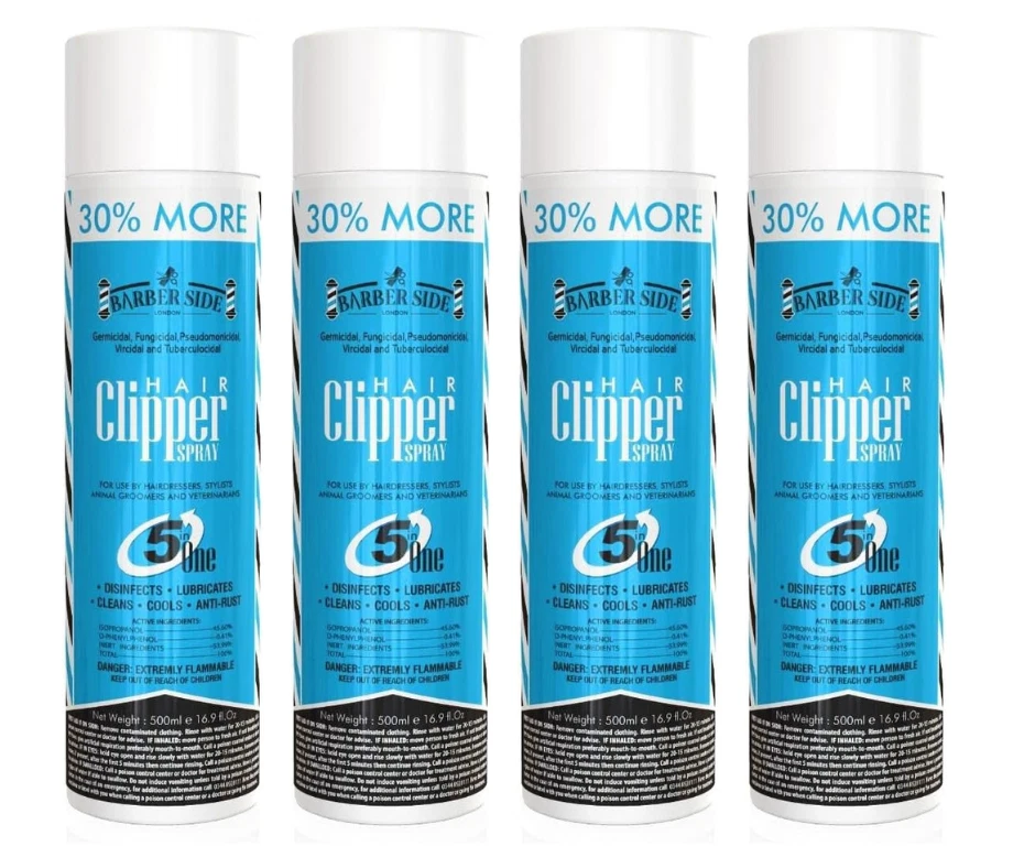 ICAN LONDON Ican Barber side clipper spray for hair clippers 500ml X 4 (454g) (PACK OF 4)