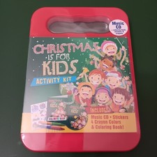 Christmas For Kids Activity Kit Holiday CD Stickers Colors Coloring New Sealed