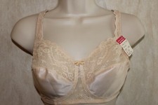 Goddess Bra WIREFREE Lace Beige 34C style 416 Discontinued MADE IN USA