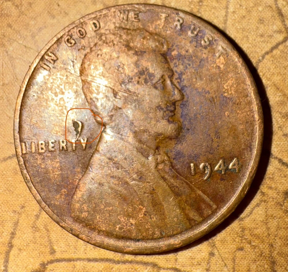 1944 wheat penny no mint mark error - Image 3 of 3