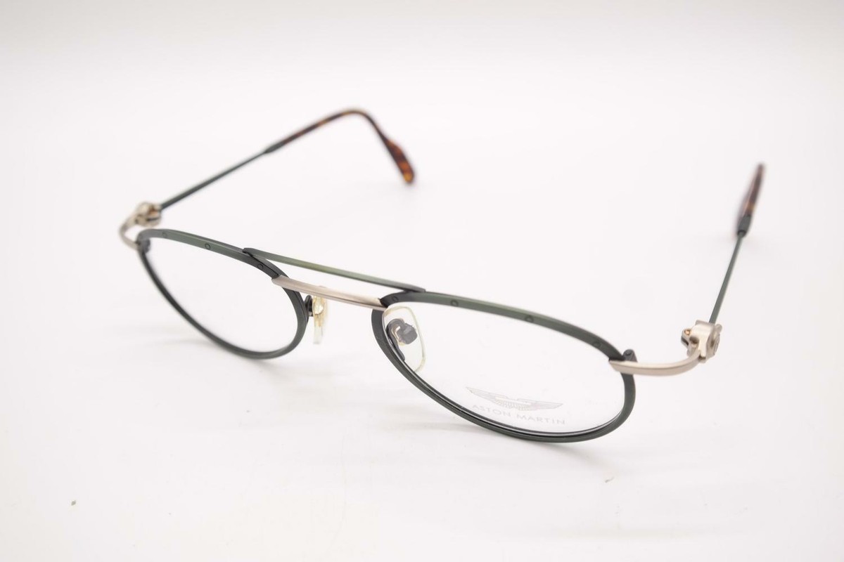 Lunettes Vintage Aston Martin AM 01 - Monture Argentée Ovale - Métal - Neuf Sans étiquette