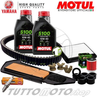 MOTUL / HIFLO / NGK / BANDO Tagliando YAMAHA X-MAX 300 2017 2018 2019 2020 5100 Filtri candela cinghia rulli
