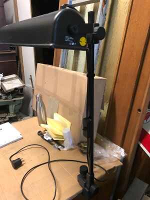 Kaiser Leuchte Modell RB 5000 Lampe L 64 cm Christian Dell Bauhaus Schwarz II