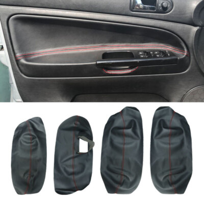 4pcs Leder Tür Pappe Armlehne Türverkleidung Abdeckung für VW Passat B5 98-05
