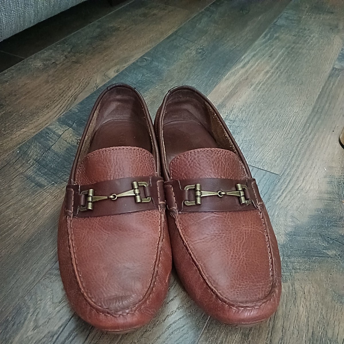 COLE HAAN Somerset Link Brown 11.5 Men Leather Horse Bit  display picture 1