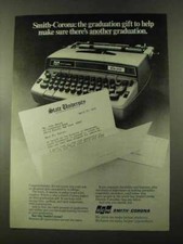 1973 Smith-Corona Electric Typewriter Ad - Graduation thumbnail