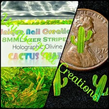 CACTUS SHAPE GLITTER /Lazer Holographic Nail  Acrylic  Gel  Body Art  Face  Festival