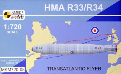 Mark 1 Models 1/720 HMA R33/R34 ''Transatlantic Flyer''