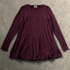 Show Me Your Mumu Tyler Lace Long Sleeve Tunic Dress Plum Womens Size Small Boho