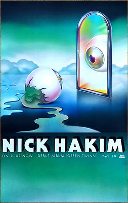 NICK HAKIM Green Twins Ltd Ed RARE Tour Poster +BONUS Indie Rock Psych Poster