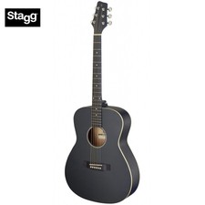 Stagg Sa35-a Auditorium Full Size Acoustic Guitar -  Black Left Hand