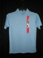 NWT CHAPS BOYS SIZE M 10/12 , BLUE, COLLARED, MOISTURE WICKING, S SLEEVE SHIRT