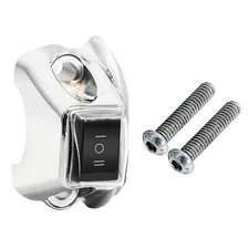 Chrome Handlebar Fog Headlight Horn Switch Button Fit For Harley Touring Softail