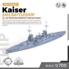 SSMODEL SSC700587 1/700 Military Model Kit SMS Kaiser Battleship