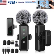 TypeC Mini Lavalier Wireless Microphone Audio Video Recording For Android/iphone