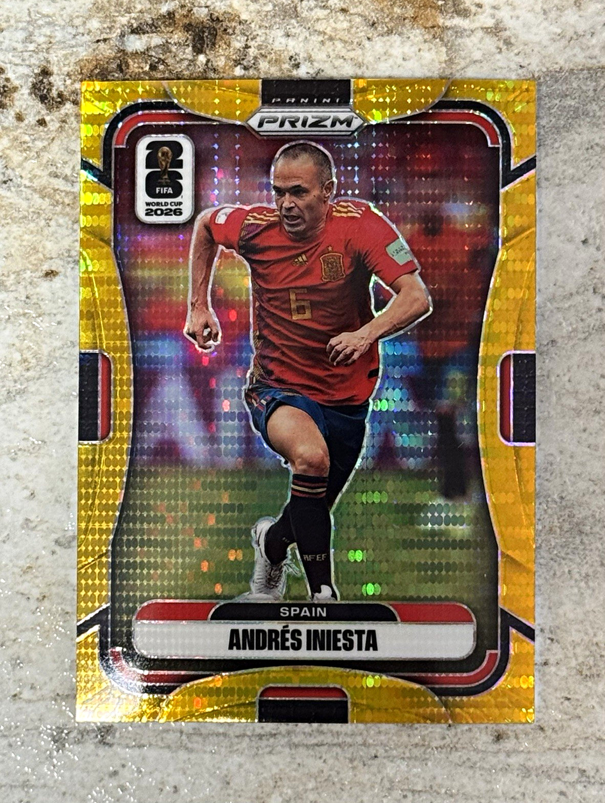 Panini Prizm FIFA World Cup 2026 Andres Iniesta Spain GOLD Parallel 02/10 Barça view 1