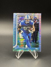 2025 Topps Chrome NFL Sam Laporta Pulsar Refractor #100 Detroit Lions