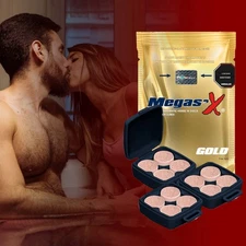 Megas'x Gold Sexual Power Booster 12 Pill - Natural Ingredient Rich Supplement