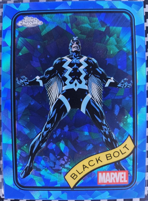 2025 Topps Chrome Sapphire Marvel Black Bolt Base