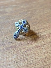 Vintage Orthodox Cross Silvertone Dove IC KC Small Pin