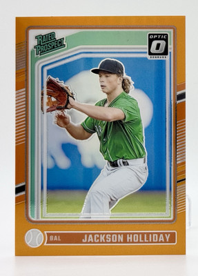 2024 Donruss Optic Orange Prizm #184 Jackson Holliday RC 89/199 Orioles