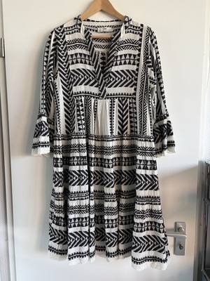 Devotion Twins Kleid ELLA MIDI schwarz/weiß S NEU