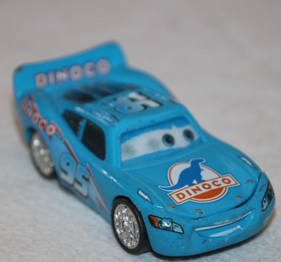 Disney Pixar Cars Lightning Blu Dinoco 95 Piston Cu Lenticular Metall 1/55 #0103