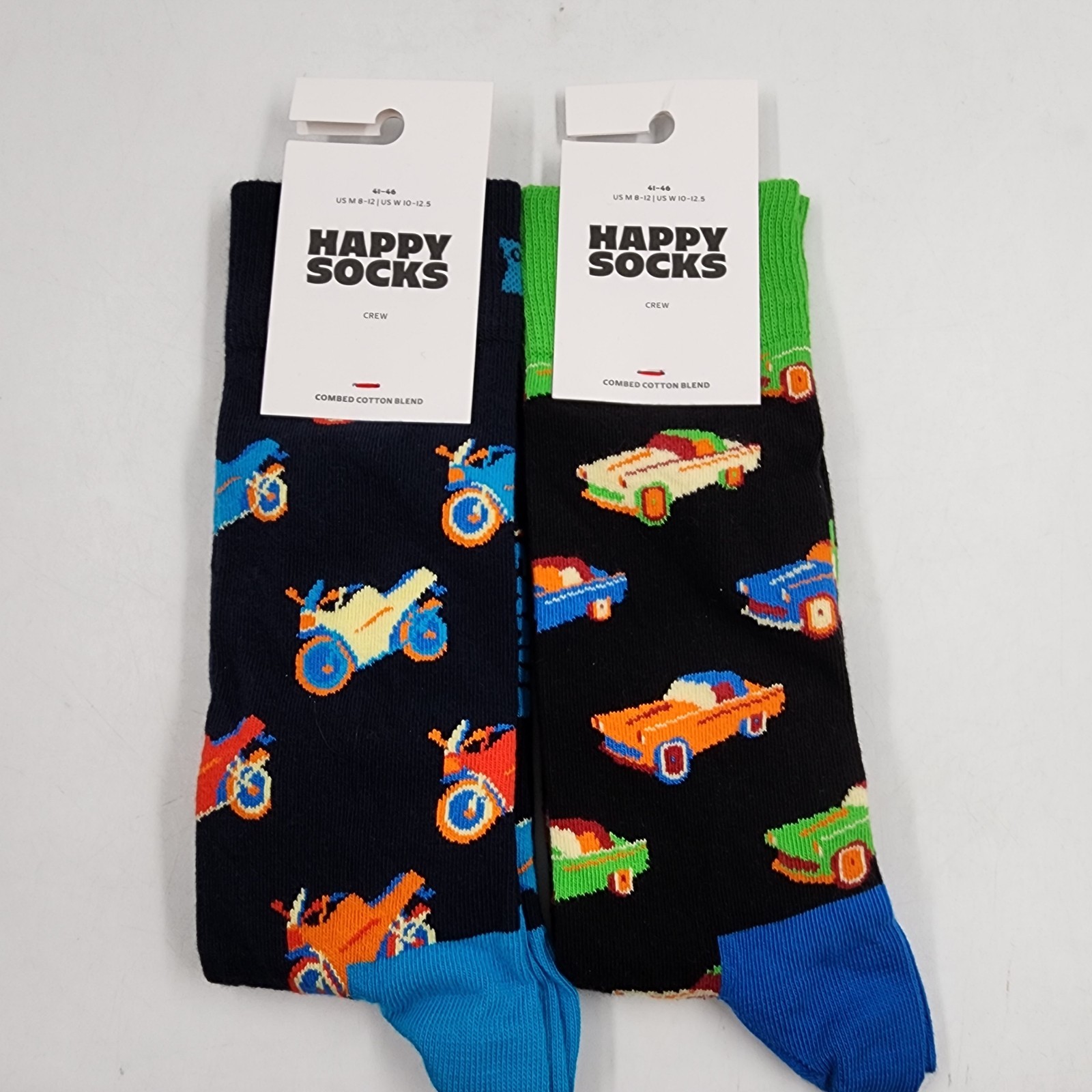 Носки Happy Socks Носки для мотоциклов автомобилей унисекс M 8-12W 10-125 Черные многоцветные 2 пары 2590₽