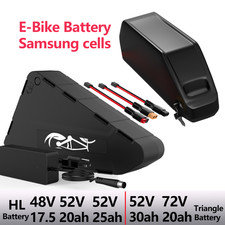 48V 52V 72V 17.5Ah 20Ah 25Ah 30Ah Hailong Triangle Ebike Lithium Battery