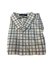 Alan Flusser Plaid Shirt Men's Size XL Long Sleeve Button Up 100 Cotton