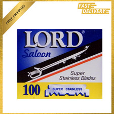 Men's Razor Blades Super Stainless Single Edge for Barbers 100 Count