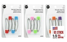46-67 Diaper Pins Pins, Baby Safe, 4-Count Brights
