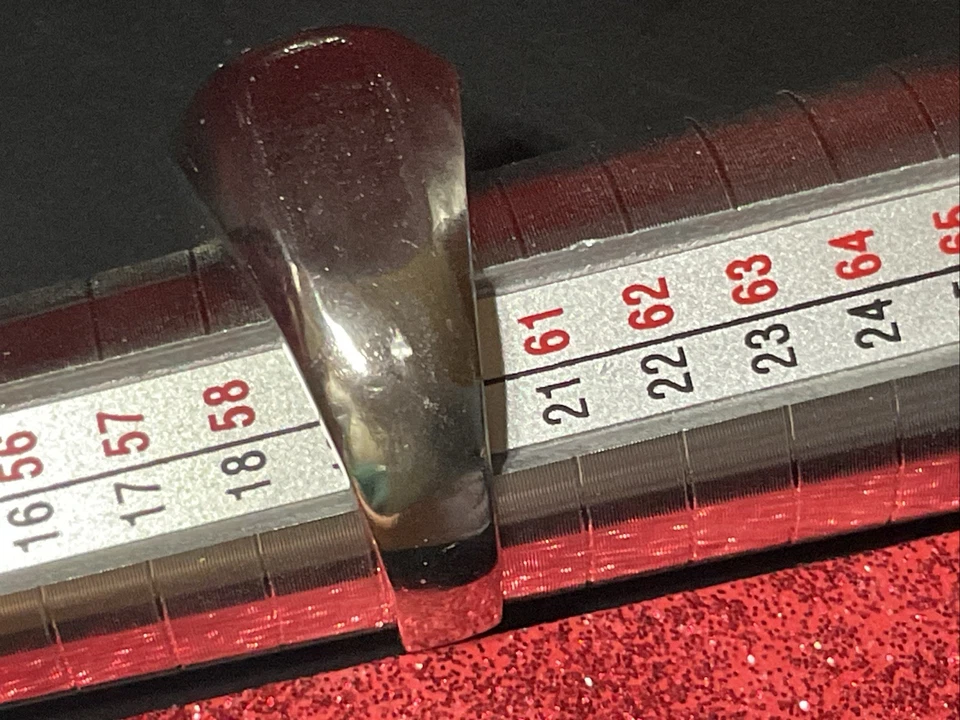 Anillo de plata de ley 925 citrino con piedras blancas talla 9,25 marcado 925 Foto 4 de 4