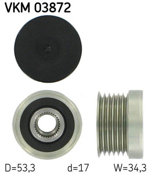 Generatorfreilauf SKF VKM 03872 FüR BMW X1 X3 Z4 N46 E81 E92 E87 E91 N42 E60 E46-image